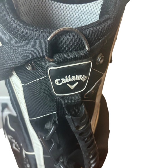 Callaway XTT Xtreme Golf Stand Bag Black White Lightweight Dual Strap Carry Golf - Picture 8 of 16
